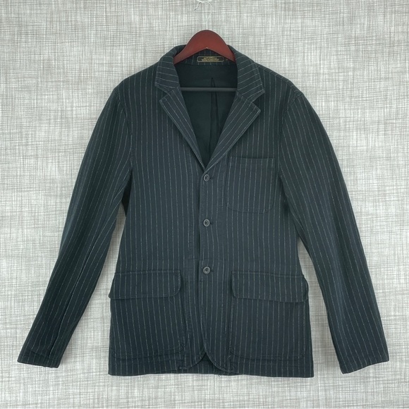 Ralph Lauren Other - Ralph Lauren & Co. Clothiers Mens M Black Chalk Line Cotton Blazer Jacket 1024